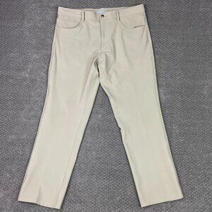 FootJoy Athletic Fit Pants Men's 36 x 30 Khaki Tan Golf Performance Stretch
